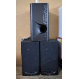 A Goodmans Active Bass Speaker and Pair of Goodmans MIC100 Speakers