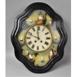 A 19th Century French Orchard Clock, 8 Day Movement, Dial with Roman Numerals, a Painted Papier