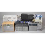 A Collection of Various Vintage Radios, CD Receiver by Kenwood etc