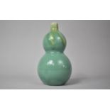 A 20th Century Chinese Green Glazed Double Gourd Vase, Having Underglaze Two Character Mark to Base,