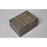 An Early 20th Century Chinese Brass and Enamel Box Decorated in Alternating Row Panels Depicting