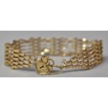 A Vintage 9ct Gold gate Link Bracelet, 9.1gms