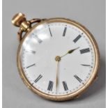 A 14ct Swiss Gold Cased Pocket Watch, Chased Case with Fern and Floral Decoration having