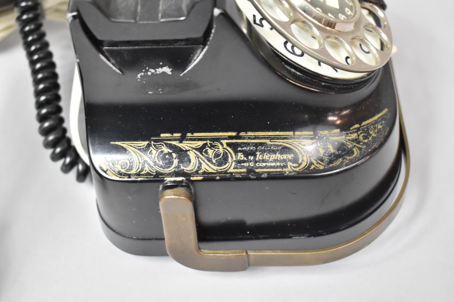 A Belgian Telephone by Bell Telephone Company with Brass Loop Carrying Handle. - Image 3 of 3