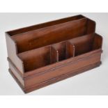 A Mahogany Desk Tidy with Five Sections for Stationery Etc. 36.5x15.5x19cms High