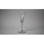 An 18th/19th Century Style Drinking Glass Having Plain Straight Stem Supporting Bell Bowl with Solid