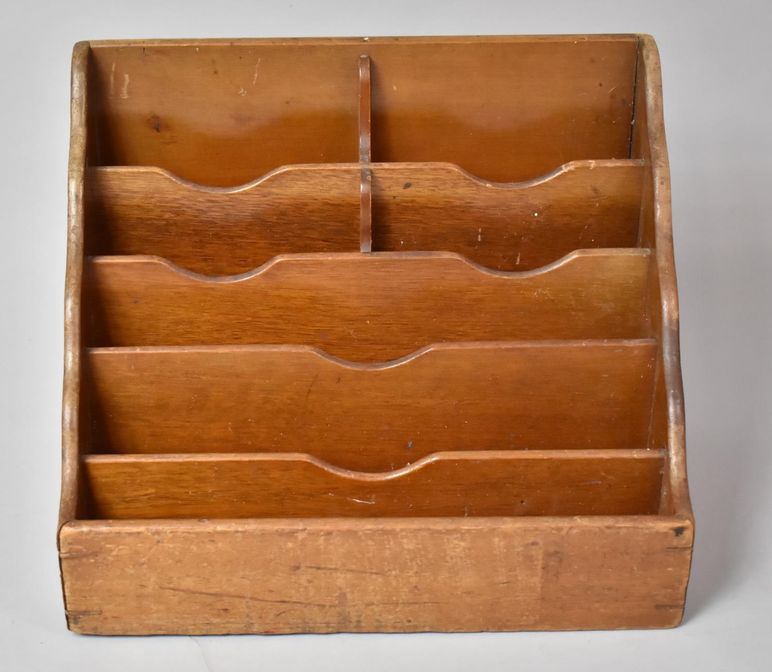 An Edwardian Mahogany Desktop Stationery Rack, 30cms Wide - Image 2 of 2