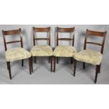 A Set of Four Early 19th Century George III Rope Back Mahogany Dining Chairs, 87cm High