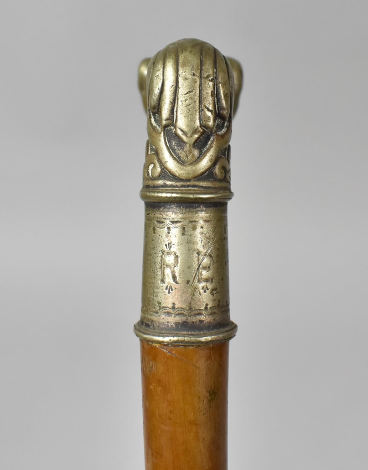 A 19th Century Walking Stick with a White Metal Handle Modelled as a Hunting Dog, 86cm Long - Image 5 of 5