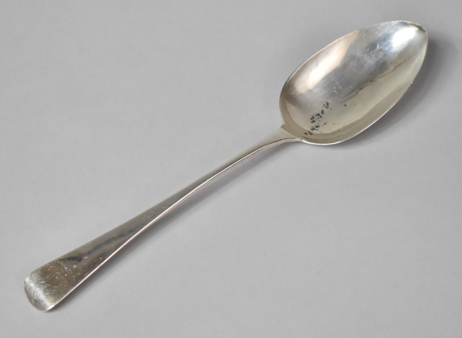 An Early 19th Century Georgian Silver Serving Spoon, Monogrammed Terminal, London 1811 Hallmark,