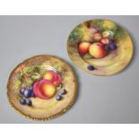 Two Royal Worcester Dishes with Painted Fruit Decoration Signed by Freeman and Moseley, 15cm