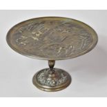 A 19th Century Continental Bronze Tazza, the Top Depicting a Scene of Classical Figures and