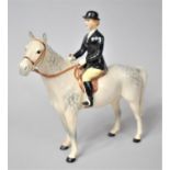 A Beswick Huntswoman on Grey Horse, Style Two