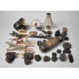 A Collection of Vintage Electronic Plugs, Light Fittings
