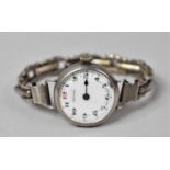 An Early 20th Century Silver Trench Watch (AF) by Medana, on a Heavy Solid Silver Expandable Band