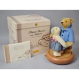 A Limited Edition Steiff Bear Group, Teddy Bear Dancing Partners on Music Box Stand, no. 201/2500.
