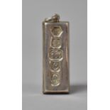 A Heavy Silver Ingot Pendant. 30.1gms