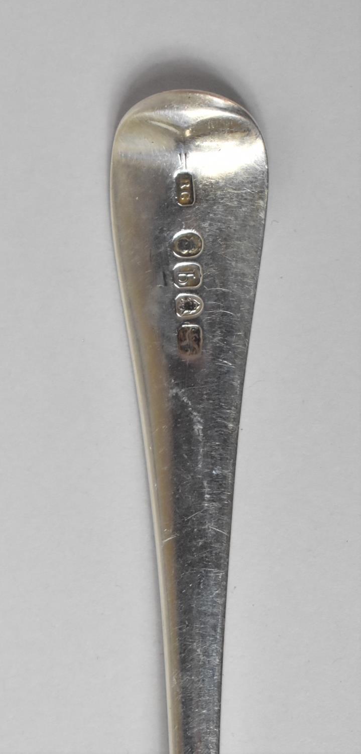 An 18th Century Georgian Silver Serving Spoon, Terminal with Griffin Heraldic Device Engraving, - Image 3 of 3