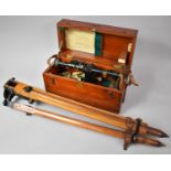 A Military Issue Director No. 5 Mk I Theodolite by ER Watts and Sons. No 4480, Wooden Case with