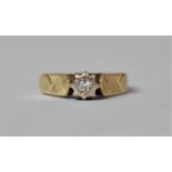 A Vintage 9ct Gold and Diamond Ladies Engagement Ring, Birmingham Hallmark, 3.2gms, size N