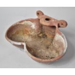 A Vintage Cast Iron Double Cattle Water Bowl, AF, 41cm wide
