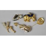 A Collection of Various Enamelled and Jewelled Brooches etc