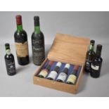 A Collection of Four Box Miniature Wines, Three Bottles Port and Two Bottles of Wine to Include