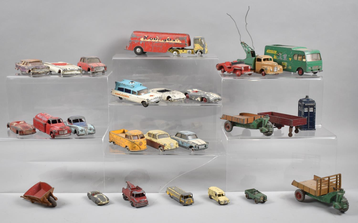 A Collection of Vintage Playworn Dinky and Corgi Diecast Toys etc