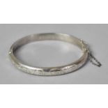 A Silver Bangle with Safety Chain, Birmingham 1972