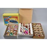Three Boxes of Vintage Christmas Baubles, One Box for Marx Battery Operated Car