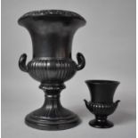 One Large and One Small Dartmouth Pottery Two Handled Urn Shaped Vases, Tallest 23cm high