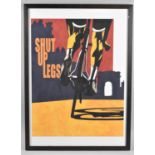 A Framed Bicycle Poster, "Shut up Legs", 46x59cm