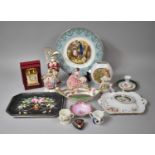 A Collection of Various Continental Items to comprise Plate, Dressing Table Stand, Trinket Items etc