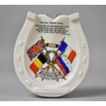 A Goss Flags of the Allies WWI Horseshoe, 11cm high