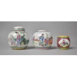 A Collection of Three Pieces of 20th Century Chinese Items to Include Two Ginger Jars and a Small