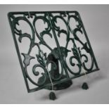 A Green Enamelled Cast Metal Recipe Book Stand