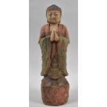 A Carved Chinese Wooden Figure, 30cm high