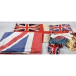 A Collection of Printed Cloth Bunting, Union Jack etc