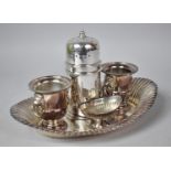 A Small Collection of Silver Plate to Include Good Quality Sugar Sifter by Mappin & Webb, Oval Tray,