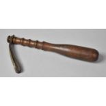 A Turned Wooden Truncheon Inscribed WX, 30.5cm Long, Loss to Handle