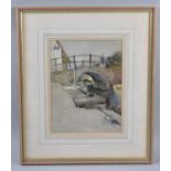 A Framed Watercolour Depicting Bridge at Edam, North Holland, Dated July 5th 1889, 21x28cm