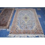 A Persian Handmade Qum Carpet, 211x145cm