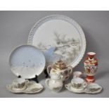 A Collection of Various Japanese Porcelain and Egg Shell Items to include Large Handpainted Circular