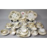 A Collection of Various Gilt, White and Grey Decorated Teawares to Comprise Teacups, Saucers, Side