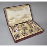 A Boxed Set of Royal Crown Derby Imari Pattern Coffee Cans and Saucers