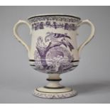 A Mid 19th Century Transfer Printed Marriage Cup Inscribed by Hand For Joseph and Elizabeth
