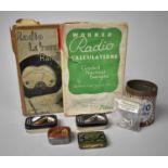 A Collection of Gramophone Needle Tins and Contents Together with Radio Laboratory Handbooks
