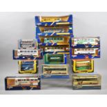 A Collection of Fourteen Vintage Corgi Diecasts, Buses