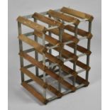 A Mid 20th Century 15 Bottle Wine Rack, 32cms Wide