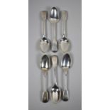 A Set of Six Victorian Silver Teaspoons, London Hallmark